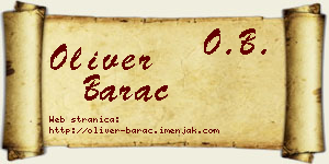 Oliver Barać vizit kartica